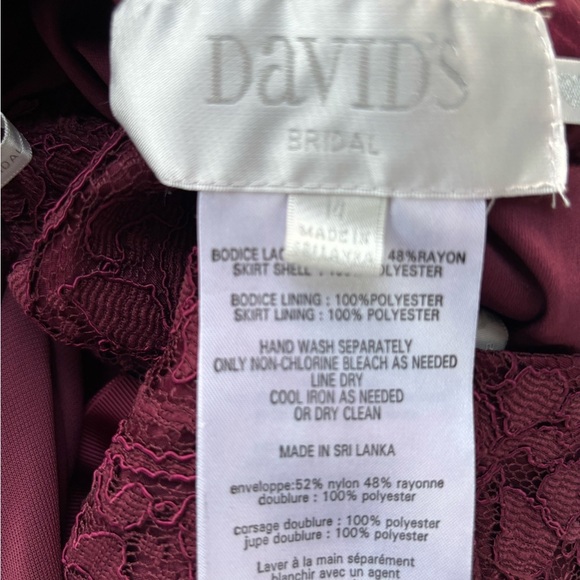 David's Bridal Wine A-Line Skirt - Picture 8 of 15